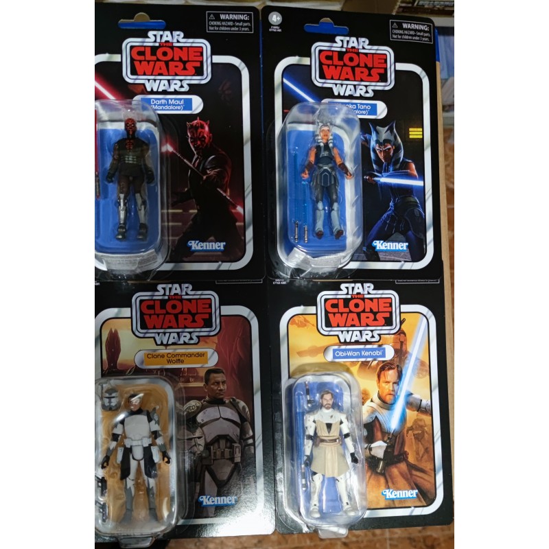 STAR WARS THE CLONE WARS VINTAGE COLLECTION PACK 4 FIGURAS
