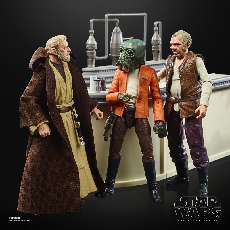 THE POWER OF THE FORCE CANTINA SHOWDOWN SET SW A NEW HOPE BLACK SERIES F1266E48