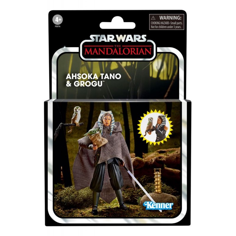 Star Wars: The Mandalorian Vintage Collection Figura 2022 Ahsoka Tano & Grogu 10 cm