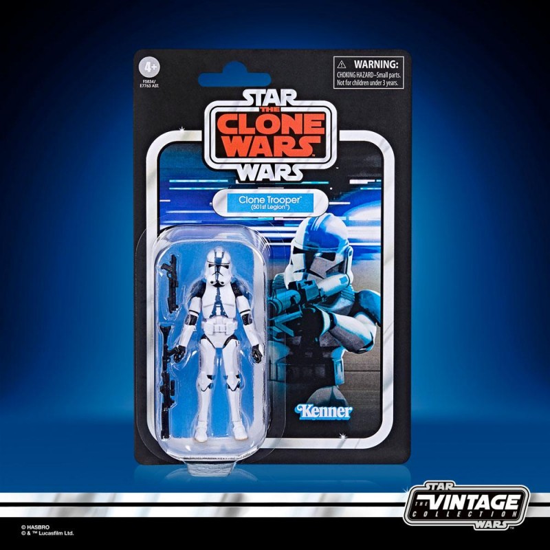 Star Wars: The Clone Wars Vintage Collection Figura 2022 Clone Trooper (501st Legion) 10 cm Star Wars: The Clone Wars Vintage Collection Figura 2022 Clone Trooper (501st Legion) 10 cm