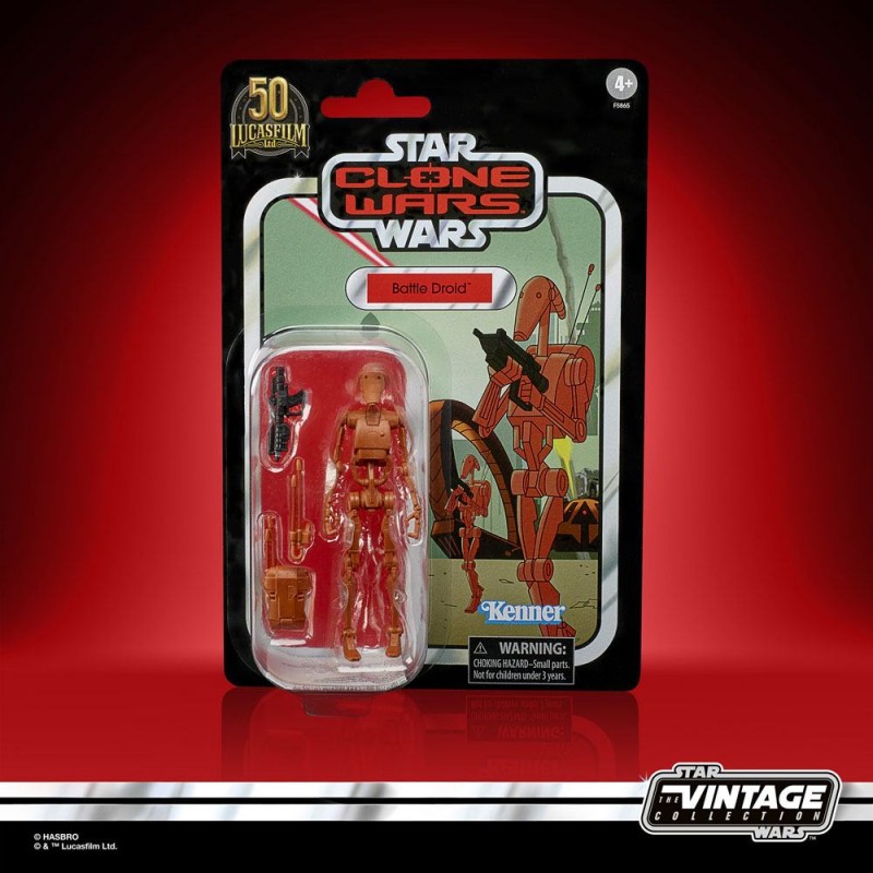 [PAGO DE RESERVA] Star Wars The Clone Wars Vintage Collection Figura 2022 Battle Droid 10 cm