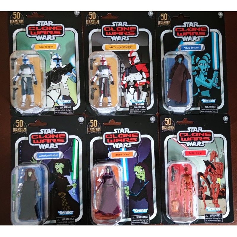 PACK CLONE WARS THE VINTAGE COLLECTION 6 FIGURAS