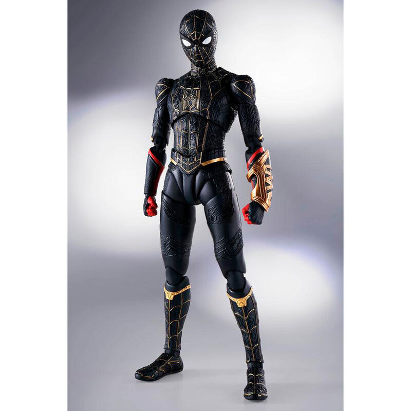 Figura S.H. Figuarts Spiderman Black and Gold Suit Special Set Marvel 15cm