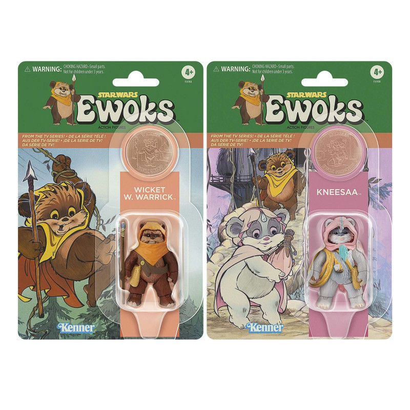 WICKET W. WARRICK & KNEESAA SET 2 FIGURA 9,5 CM STAR WARS EWOKS THE VINTAGE COLLECTION WICKET W. WARRICK & KNEESAA SET 2 FIGURA 9,5 CM STAR WARS EWOKS THE VINTAGE COLLECTION