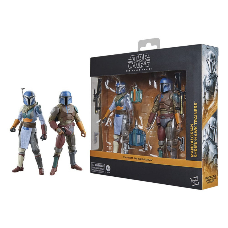 Star Wars: The Mandalorian Black Series Pack de 2 Figuras Mandalorian Shriek-Hawk Trainers 15 cm Star Wars: The Mandalorian Black Series Pack de 2 Figuras Mandalorian Shriek-Hawk Trainers 15 cm