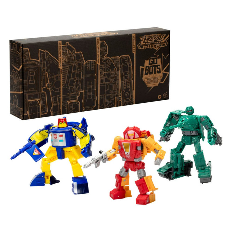 Transformers Legacy United Deluxe Class Pack de 3 Figuras Go-Bot Guardians 14 cm