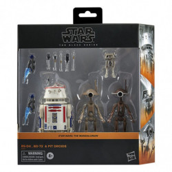 Star Wars: The Mandalorian Black Series Pack de 4 Figuras R5-D4, BD-72 & Pit Droids