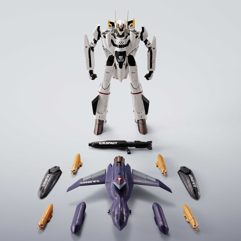 VF-0S PHOENIX (ROY FOCKER USE) + QF-2200D-B GHOST FIGURA 14 CM MACROSS ZERO HI-METAL R VF-0S PHOENIX (ROY FOCKER USE) + QF-2200D-B GHOST FIGURA 14 CM MACROSS ZERO HI-METAL R