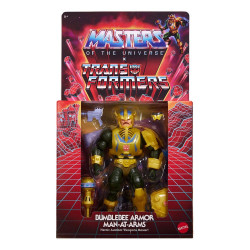 Masters of the Universe x Transformers Figura Bumblebee Armor Man-At-Arms heo European Exclusive 14 cm