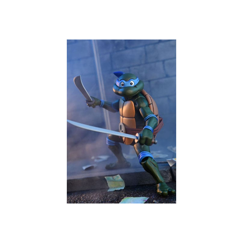 [PAGO DE RESERVA]Tortugas Ninja (Cartoon) Figura Ultimate Leonardo VHS 18 cm